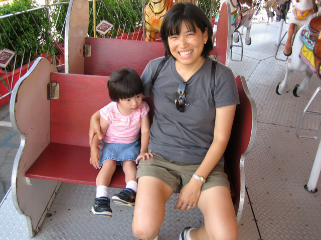 Eleanor on the Carousel Bench