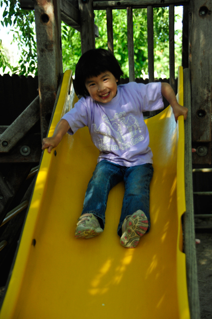 Eleanor on the Slide