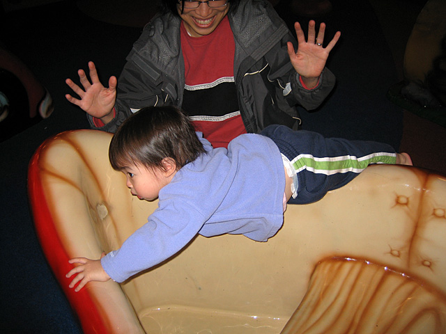 Eleanor Climbing from a Boat