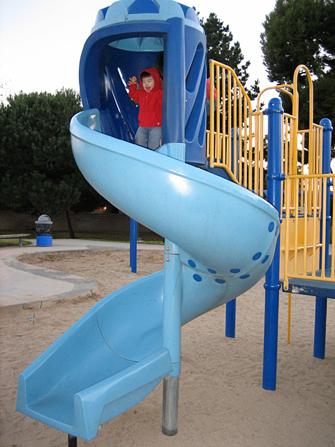 Eleanor Playing on the Slide