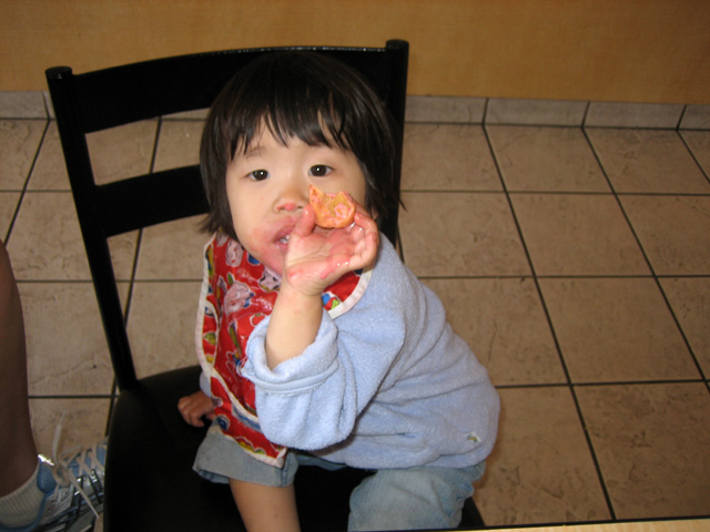 Miranda Finishing Her Ice Cream