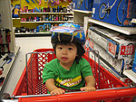 Eleanor Testing a Helmet