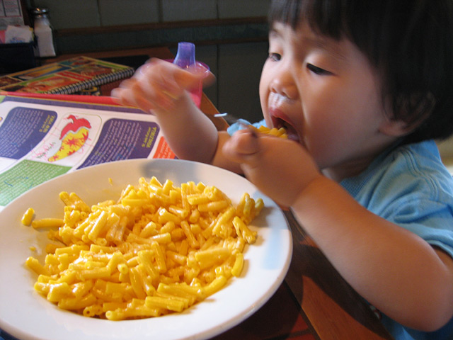 Miranda Eating Macaroni