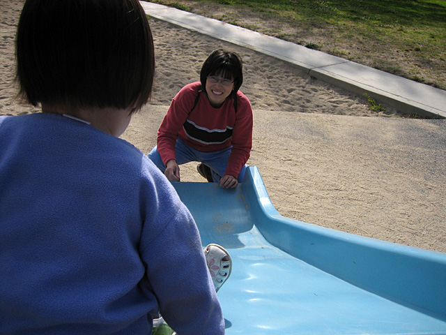 Eleanor at the Top of the Slide