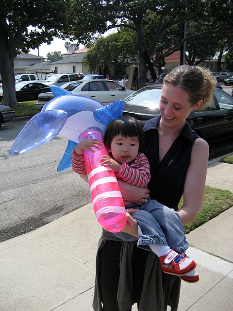 Miranda with a Dolphin