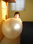 Miranda and the Exercise Ball