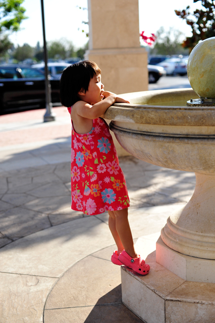 Miranda at the Fountain