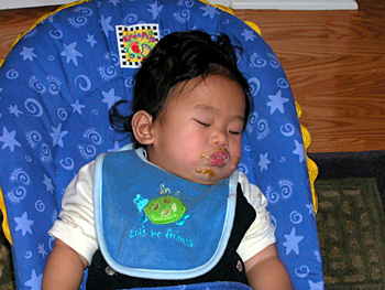 eating and sleeping