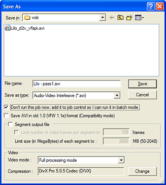 saving the first pass